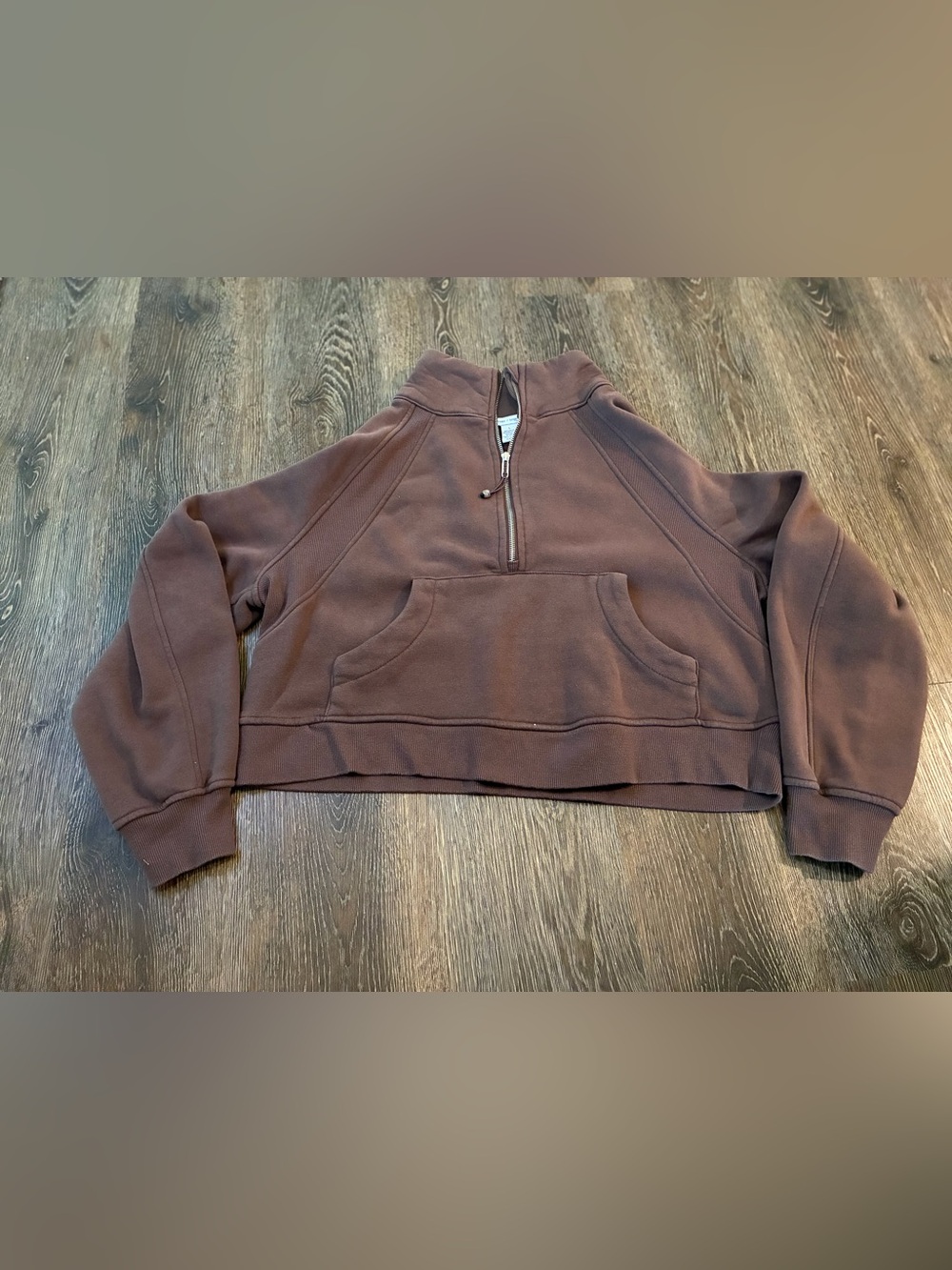 Women's Half-Zip Pullover Sweater - Brown
